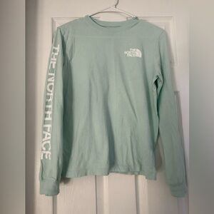 The North Face Light Green Long Sleeve Tee